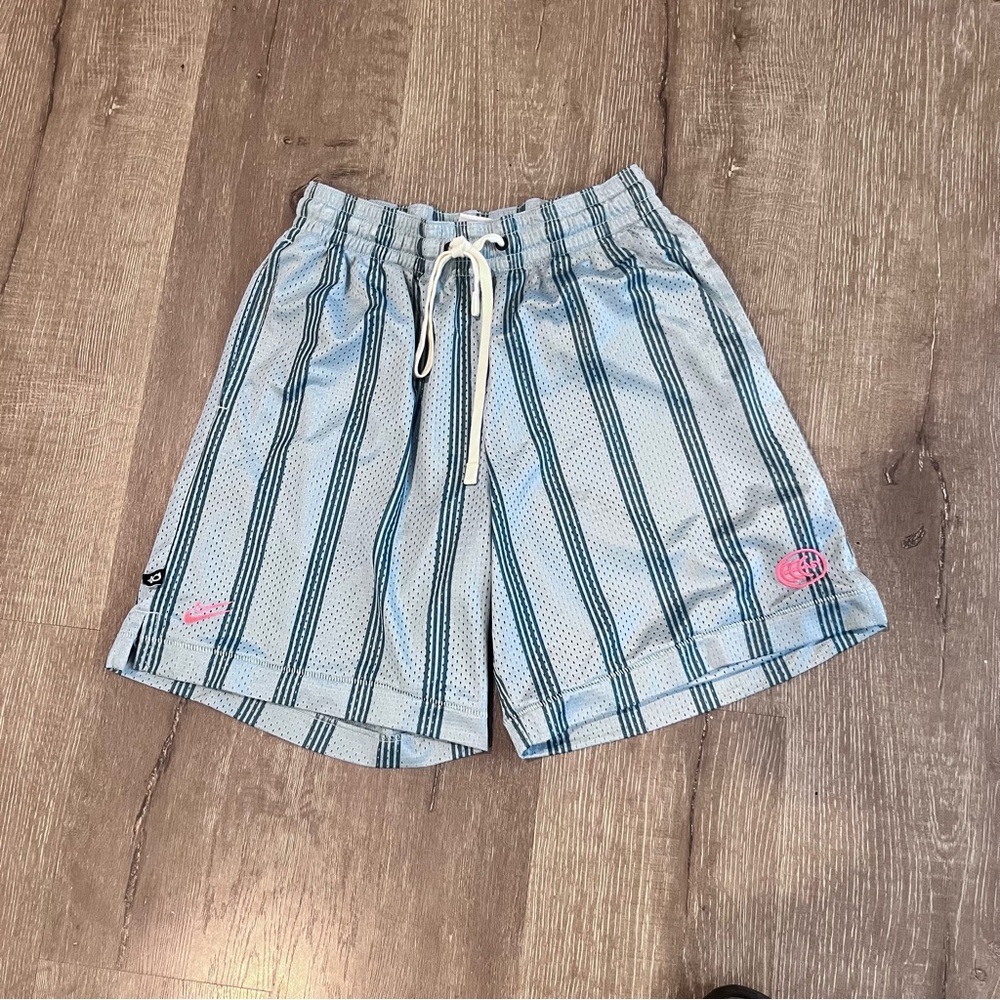 Nike Premium Durant Basketball Shorts Ocean Bliss Pinstripes DX0225-442 Size M